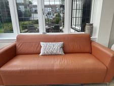 Orange leather sofas for sale  NORTH FERRIBY