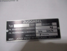 Typenschild schild josef gebraucht kaufen  Goch