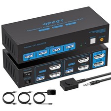 Switch KVM 4K@144Hz 2 monitores 2 computadores 8K@60Hz USB3.0 KVM interruptor cabo DP comprar usado  Enviando para Brazil