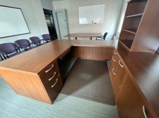 Executive walnut shape for sale  Columbus