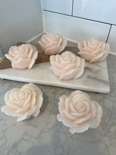 Conjunto de 5 lindas velas rosa de cera sem chama para decoração de primavera ou verão comprar usado  Enviando para Brazil