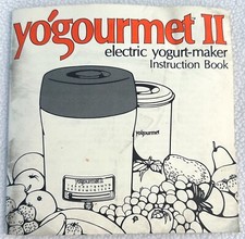 Yogourmet II Electric Yogurt Maker Model T Instruction English French BOOK ONLY comprar usado  Enviando para Brazil