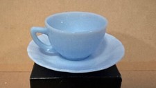 Usado, 1940s Pyrex Blue Delphite Pie Crust Tea Cups and Saucers / Made in Canada comprar usado Usado, 1940s Pyrex Blue Delphite Pie Crust Tea Cups and Saucers / Made in Canada comprar usado  Enviando para Brazil