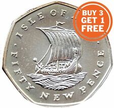 50p ILHA DO HOMEM VIKING CINQUENTA PENCE 1971 A 1986 COM MARCAS DE MATRIZ ESCOLHA DE DATA comprar usado  Enviando para Brazil