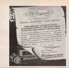 Sistemas de som automotivos personalizados de rádio automático anúncio impresso vintage 1976 comprar usado  Enviando para Brazil