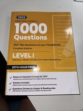 2022 cfa level for sale  PLYMOUTH