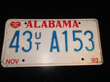 1993 alabama license for sale  Opelika