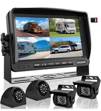 Sistema de câmera de backup para trailers com monitor de 7"" com fio para trailer semi caixa caminhão reboque... comprar usado  Enviando para Brazil