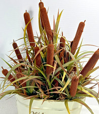20 Cattails com grama artificial/seda tamanhos variados 8"-19" comprar usado  Enviando para Brazil