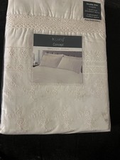 Ivory embroidered double for sale  LONDON