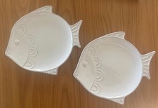 Usado, Conjunto de 2 pratos de salada de peixes JULISKA White Sea Life comprar usado  Enviando para Brazil