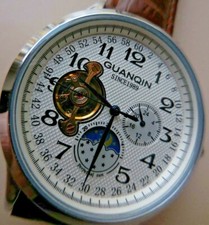 AUTOMATIQUE GUANQIN MULTI FONCTION TOURBILLON ,VISION A-R HOMME,TBEG & FONCTIONS comprar usado  Enviando para Brazil
