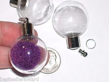 Grande Tornillo Tapa Cristal Bola Redondo Frasco Globe Collar con Colgante comprar usado  Enviando para Brazil