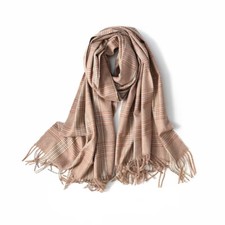 Sciarpa quadri beige usato  Vajont