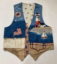 Colete Farol Veleiro Costeiro American Glad 4 de Julho Tamanho Único Unissex Masculino, usado comprar usado  Enviando para Brazil