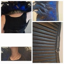 Schwarz blauer federkragen gebraucht kaufen  Hamburg