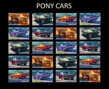 Folha imperfada PONY CARS Scott No. 5715-19, sem marca de charneira sem corte - da folha de imprensa, usado comprar usado  Enviando para Brazil