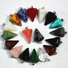 12pcs Atacado mistas Pedra Natural pyramis forma Pingentes Semi-preciosas, usado comprar usado  Enviando para Brazil