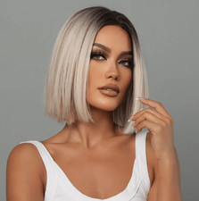 Peruka damska blond ombre bob proste włosy na sprzedaż  PL