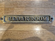 Brass cloakroom sign for sale  NEWBURY