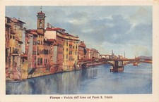 Cartão postal vintage A205 Itália Firenze Florence Arno col Ponte S Trinita Bridge comprar usado  Enviando para Brazil