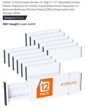Pacote com 12 divisórias de gaveta Lifewit 4" de altura 11-17" organizador de gaveta ajustável comprar usado  Enviando para Brazil
