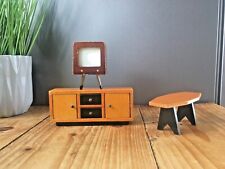 Rara Miniatura de meados do século da amostra de madeira Imbuia Mesa De Café Conjunto De Tv comprar usado  Enviando para Brazil