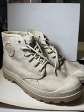 Botas de lona PALLADIUM Pampa tornozelo alto bege tamanho masculino 8 / feminino 9.5 comprar usado  Enviando para Brazil