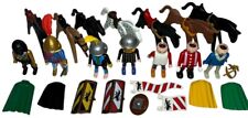 LOTE Vintage Playmobil 7 Cavalos Figuras Klicky Cavaleiros Selas Escudos Capas Bandeira comprar usado  Enviando para Brazil