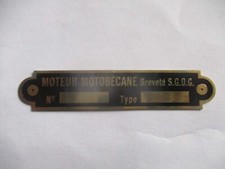 Nameplate sign motobecane d'occasion  Expédié en Belgium
