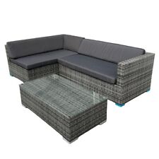 Grey rattan corner for sale  CHESTERFIELD