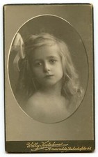 Atelier Willy Kretschmer Arnswalde Choszczno-Piękny portret dziewczynki cdv na sprzedaż  PL