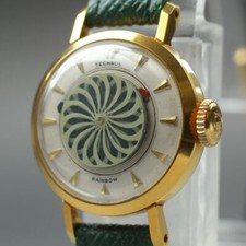 Usado, Vintage Anos 60 TECHNOS Rainbow Caleidoscópio Mostrador Manual Relógio Feminino ETA2360 comprar usado  Enviando para Brazil