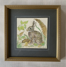 Watercolour painting rabbit for sale  BEDFORD