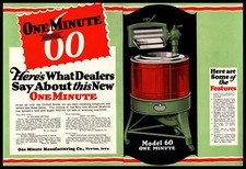 Usado, 1927 One Minute Modelo 60 Máquinas de Lavar Newton Iowa Vintage 2 Páginas Impressão Anúncio comprar usado  Enviando para Brazil