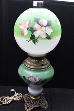 Lâmpada a óleo eletrificada vintage para banquete GWTW com globo e chaminé {542} 8.1.25 comprar usado  Enviando para Brazil