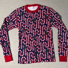 Camisa Hanna Anderson Feminina Tamanho XS Vermelha Azul Candy Cane Pijama Térmico Elástico  comprar usado  Enviando para Brazil