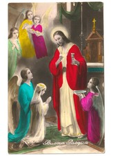 Antica cartolina religiosa usato  Italia
