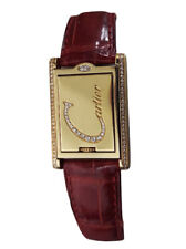 Usado, Relógio feminino Cartier Tank Basculante 22x32mm 2480 ouro amarelo 18K comprar usado  Enviando para Brazil