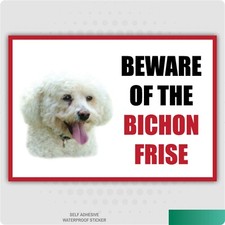 Adesivo adesivo engraçado Beware of the BICHON FRISE vinil carro van amante de animais de estimação  comprar usado  Enviando para Brazil