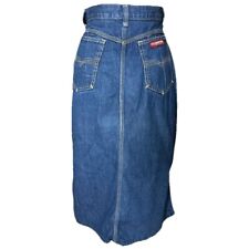Saia jeans azul jeans vintage - Tamanho 7 - Lavagem azul média - Midi comprar usado  Enviando para Brazil
