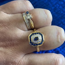 Bague saphir plaqué d'occasion  Roquebrune-sur-Argens