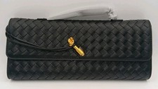 Bolsa tiracolo feminina de couro tecido preta nova em folha comprar usado  Enviando para Brazil