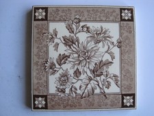 IMPRESSÃO DE TRANSFERÊNCIA VITORIANA ANTIGA 6" SQ. TELHA FLORAL - CABINE T G & F comprar usado  Enviando para Brazil