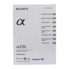 Sony a a230 SDLR-A230 Gebrauchsanweisung Bedienungsanleitung Anleitung comprar usado  Enviando para Brazil