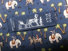 Gravata Hermes azul elefante 100% seda Itália linda!  Verão inverno outono primavera comprar usado  Enviando para Brazil