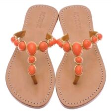 Sandálias femininas Mystique pedra coral alça dourada tamanho 7 varejo $245, usado comprar usado  Enviando para Brazil