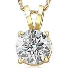 Pingente solitário de diamante off white tratado com certificação 3,50 quilates em prata 925, usado comprar usado  Enviando para Brazil