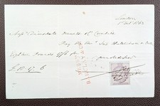 Usado, Cheque manuscrito 1863 Dimsdale Drewett & Co Bank Cornhill London - Barclay & Co comprar usado  Enviando para Brazil
