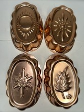 Conjunto de 4 panelas de bolo em tom de cobre/molde de gelatina/penduras de parede vintage comprar usado  Enviando para Brazil